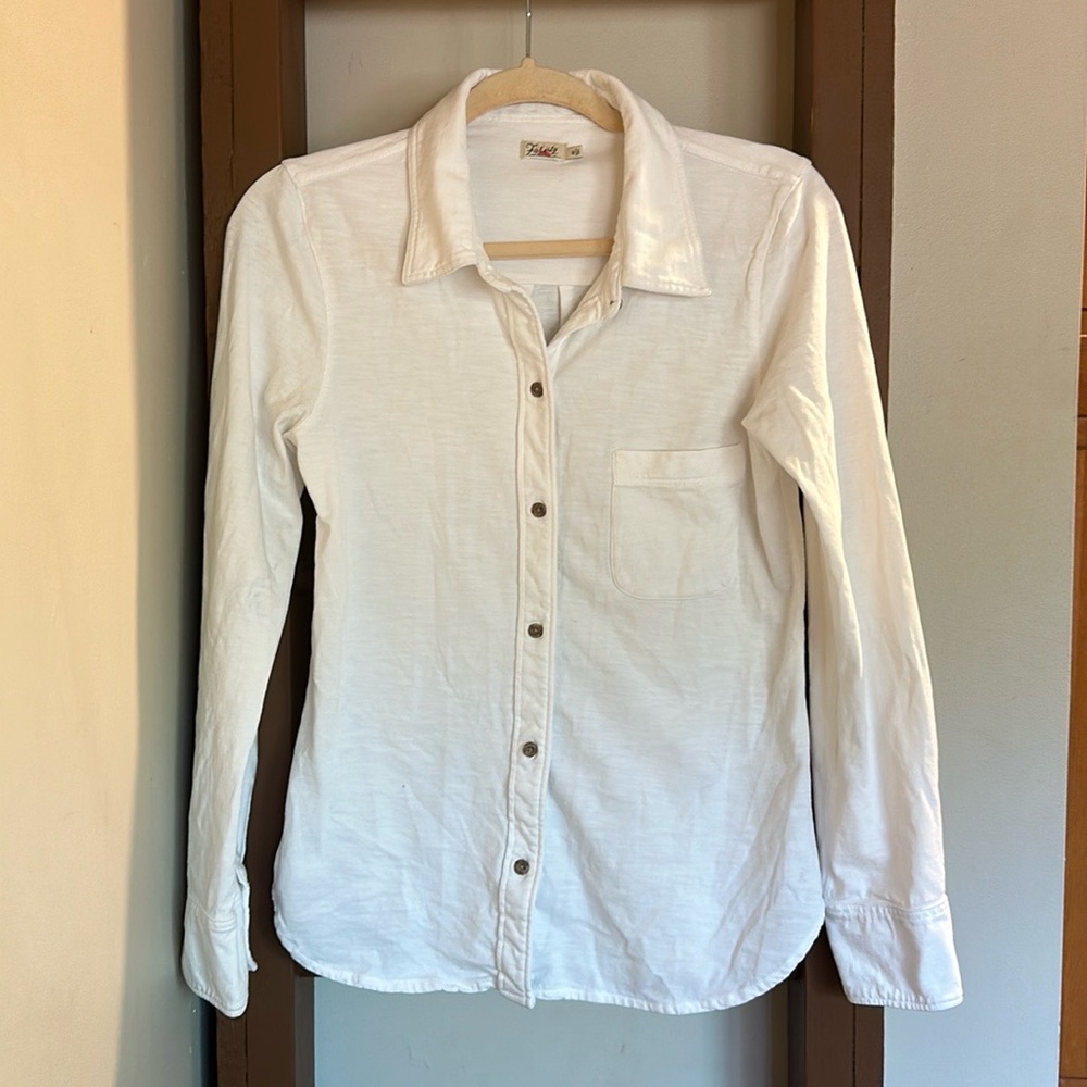 Faherty White Button-Down Shirt